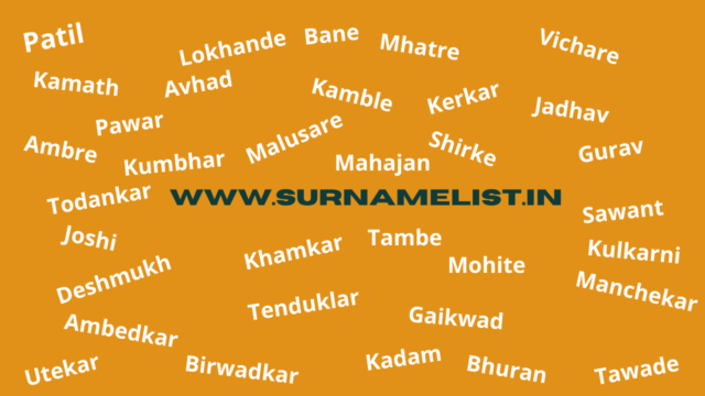 Marathi Surname List