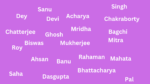 100 Bengali Surnames List 