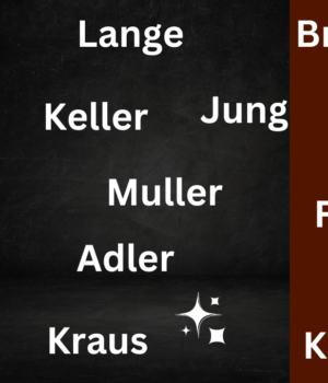 German Surnames German Surnames