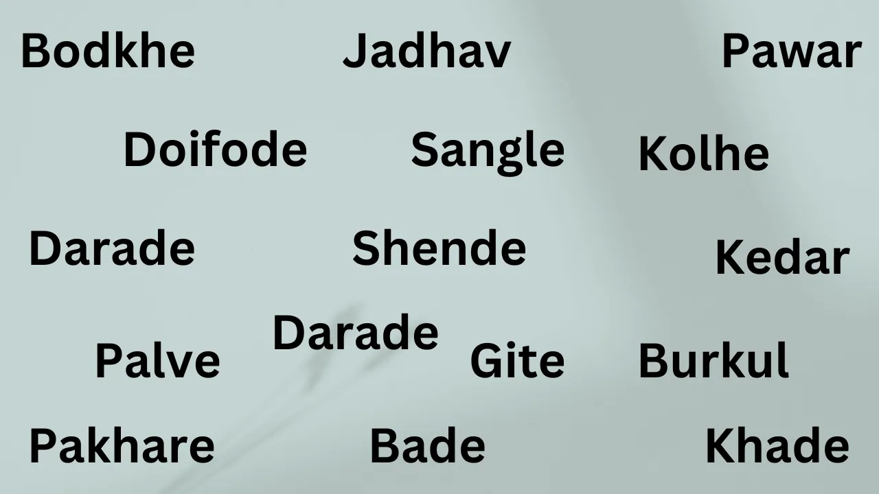 Vanjari Caste Surname List in Maharashtra - Surname list
